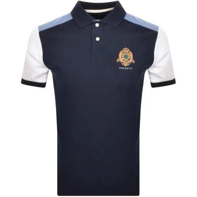 Hackett Heritage Multi Polo T Shirt In Navy