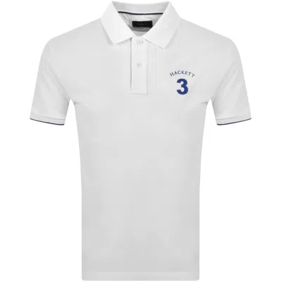 Hackett Heritage Number Polo T Shirt White