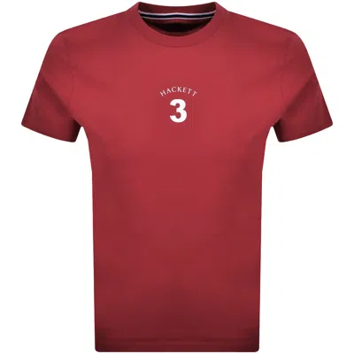 Hackett Heritage Number T Shirt Chilli Red