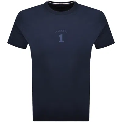 Hackett Heritage Number T Shirt Ink Blue