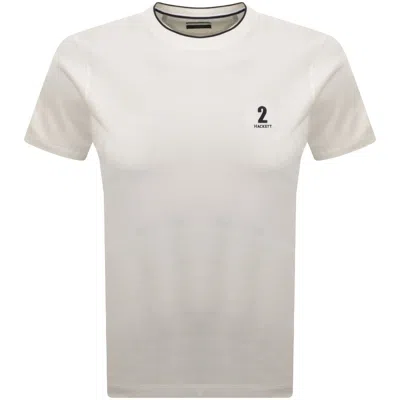 Hackett Heritage Number T Shirt Off White In Animal Print