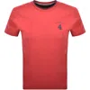 Hackett Heritage Number T Shirt Pop Red In Red