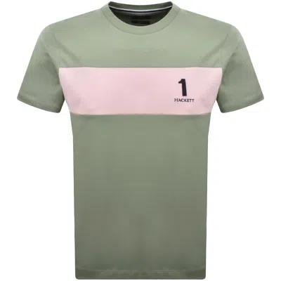 Hackett Heritage Panel T Shirt Green