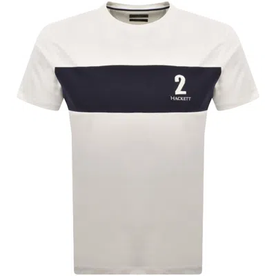 Hackett Heritage Panel T Shirt White
