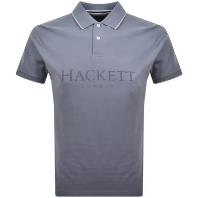 Hackett Heritage Polo T Shirt Blue In Black