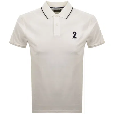 Hackett Heritage Polo T Shirt Off White In Black