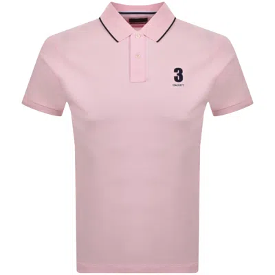 Hackett Heritage Polo T Shirt Pink In Multi