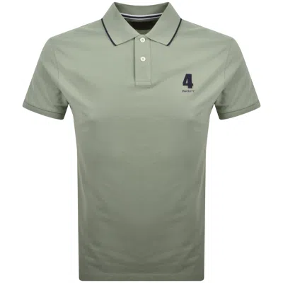 Hackett Heritage Polo T Shirt Sage Green In Multi