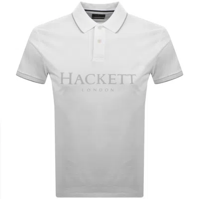 Hackett Heritage Polo T Shirt White In Animal Print