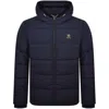 Hackett Heritage Puffer Jacket Navy In Blue