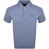 Hackett Heritage Resort Logo Tipped Polo Blue In Blue