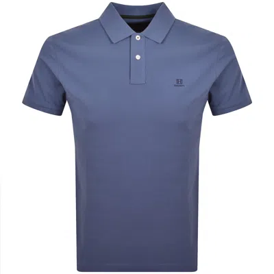 Hackett Heritage Small Logo Polo T Shirt Eton Blue