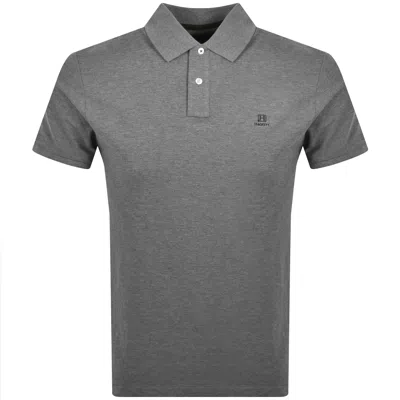 Hackett Heritage Small Logo Polo T Shirt Grey