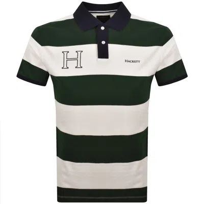 Hackett Heritage Stripe Polo Rugby Green