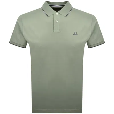 Hackett Heritage Tipped Polo T Shirt Green