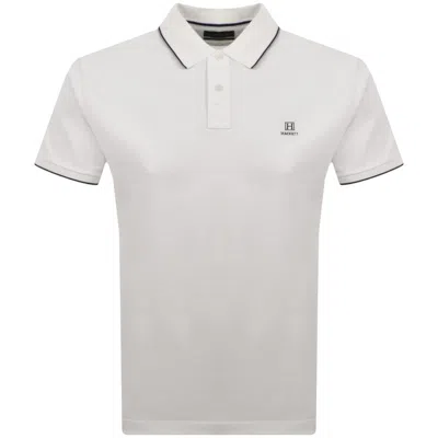 Hackett Heritage Tipped Polo T Shirt White In Multi