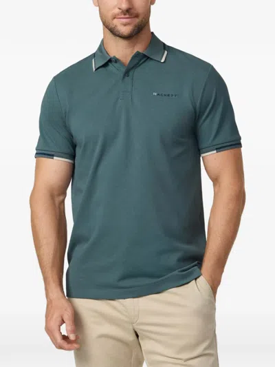 Hackett Jacquard Polo Shirt In Brown