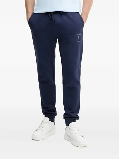 Hackett Logo-detail Track Pants In Blue