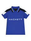 Hackett Logo-embroidered Polo Shirt In Blue