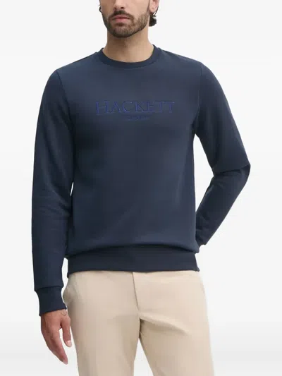 Hackett Logo-embroidered Sweatshirt In Blue