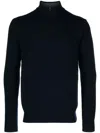 Hackett Logo-embroidered Wool Cardigan In Blue