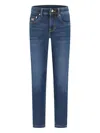 Hackett Logo-patch Jeans In Blue