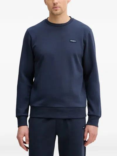 Hackett Logo-patch Sweatshirt In Blue