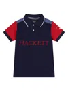 Hackett Logo Polo Shirt In Blue