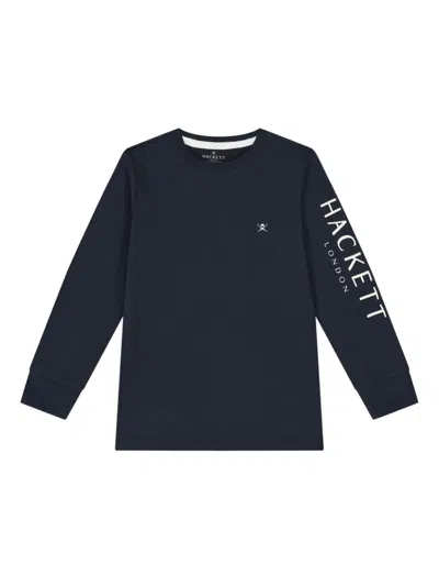 Hackett Kids' Logo-print T-shirt In Blue