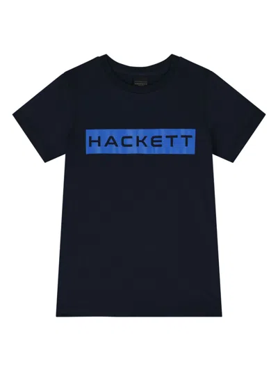 Hackett Kids' Logo-print T-shirt In Blue