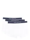 Hackett Logo-waistband Cotton Briefs (pack Of Three) In White