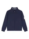 Hackett Logo Zip-up Sweatshirt In Blue