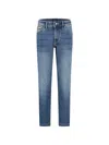 Hackett Logo-embroidered Jeans In Blue