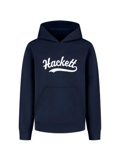 Hackett Kids' Logo-print Hoodie In Blue