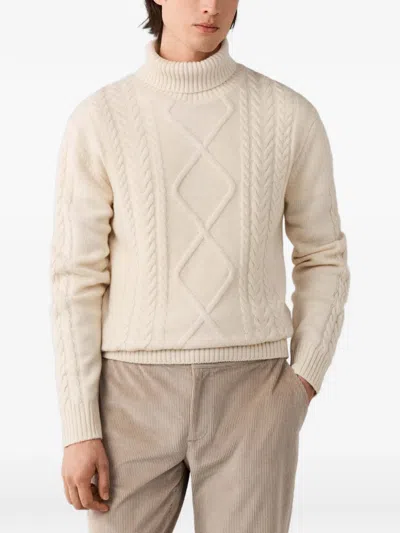 Hackett London Argyle-strickpullover Mit Zopfmuster In Gray