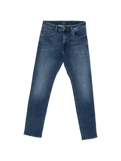 Hackett London 벨트 루프 로고 패치 진 In Blue