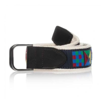 Hackett London Kids' Boys Colourful Logo Belt In Ivory