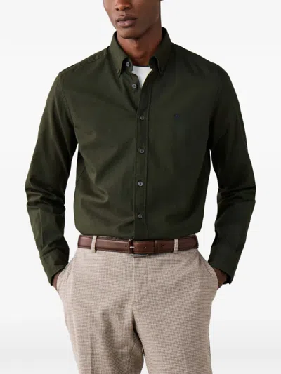 Hackett London 브롬튼 버튼다운 옥스포드 셔츠 In Green