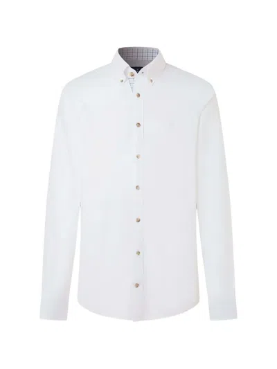 Hackett London Brompton Button-fastening Shirt In White