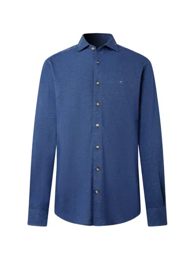 Hackett London Button-up Shirt In Blue