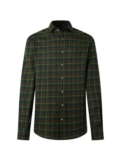 Hackett London Checked Shirt In Green