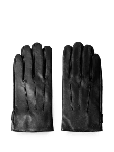 Hackett London Commuter Touch-strap Gloves In Black