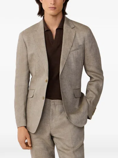 Hackett London Delave Hopsack Blazer In Animal Print