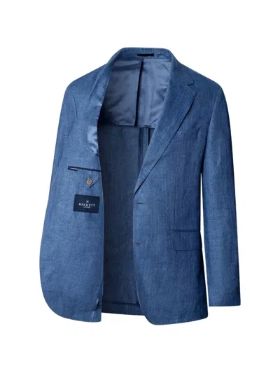 Hackett London Delavé Single-breasted Blazer In Blue
