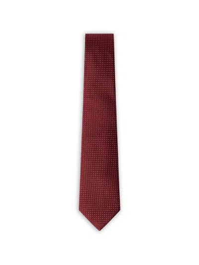 Hackett London Dot-motif Tie In Red