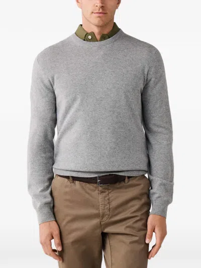 Hackett London Elbow-patch Knit In Gray