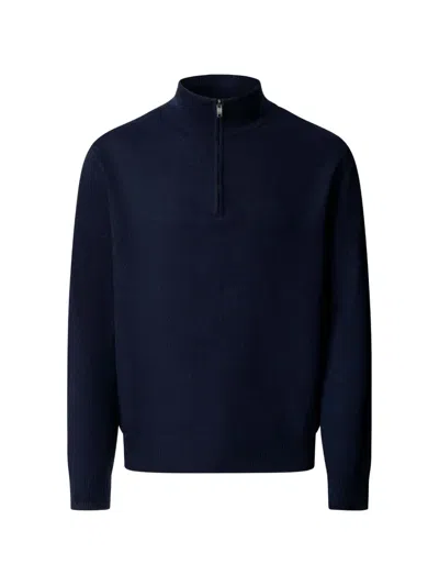 Hackett London Elbow-patch Sweater In Blue