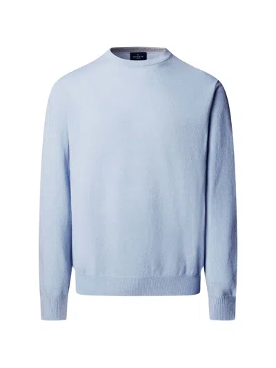 Hackett London Elbow-patch V-neck Knit In Blue