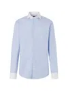 Hackett London 파인 스트라이프 셔츠 In Blue