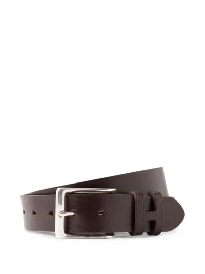 Hackett London 그레인 레더 벨트 In Brown